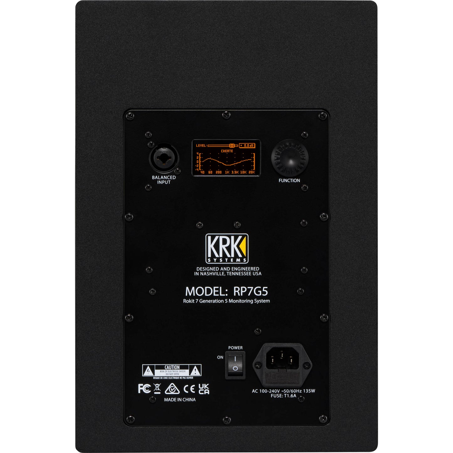 KRK Rokit 7 G5 7" 2-Way Active Studio Monitor, Black