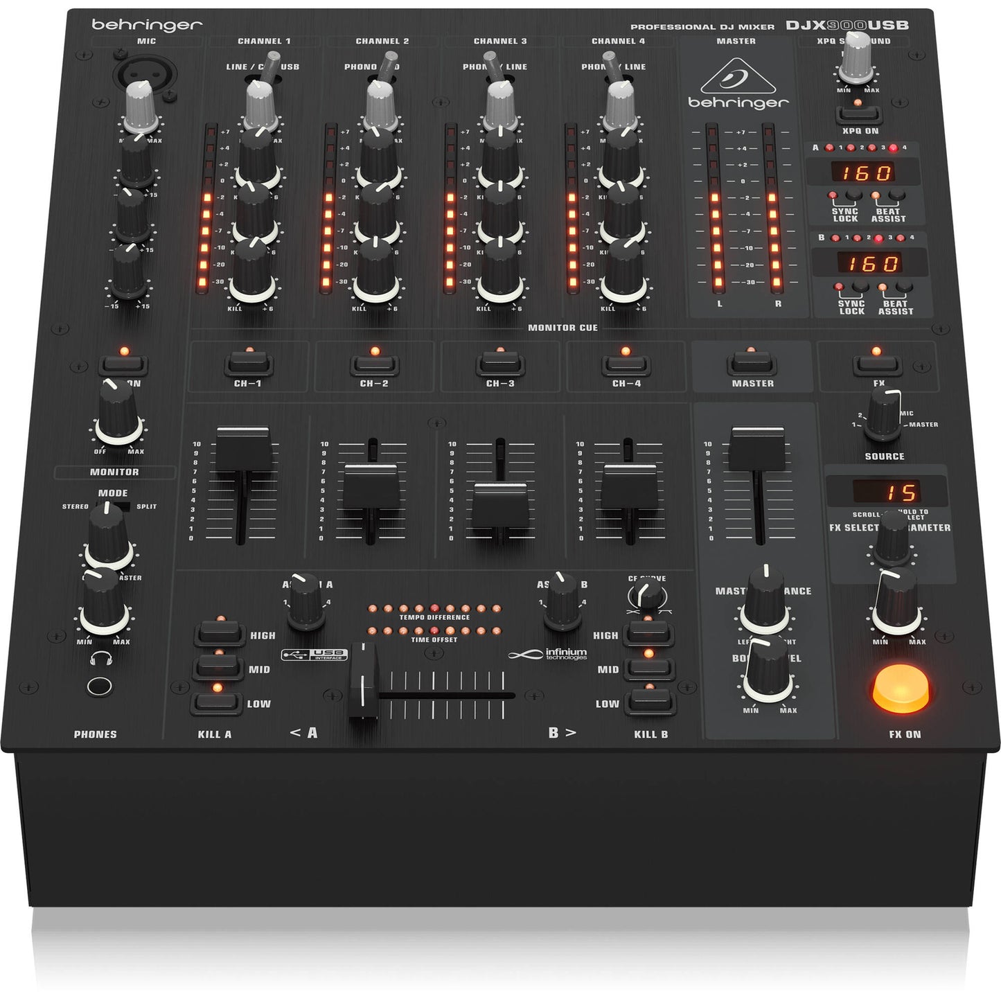 Behringer Pro Mixer DJX900USB 4-channel DJ Mixer