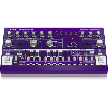 Behringer TD-3-GP Analog Bass Line Synthesizer with 16-Step Sequencer - Purple