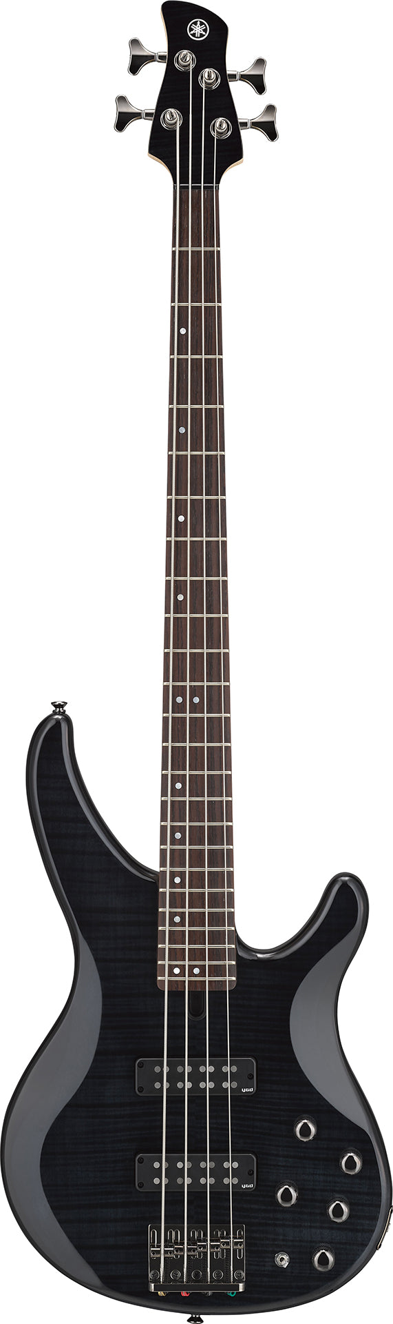 Yamaha TRBX604 4-String Bass - Flamed Maple, Translucent Black