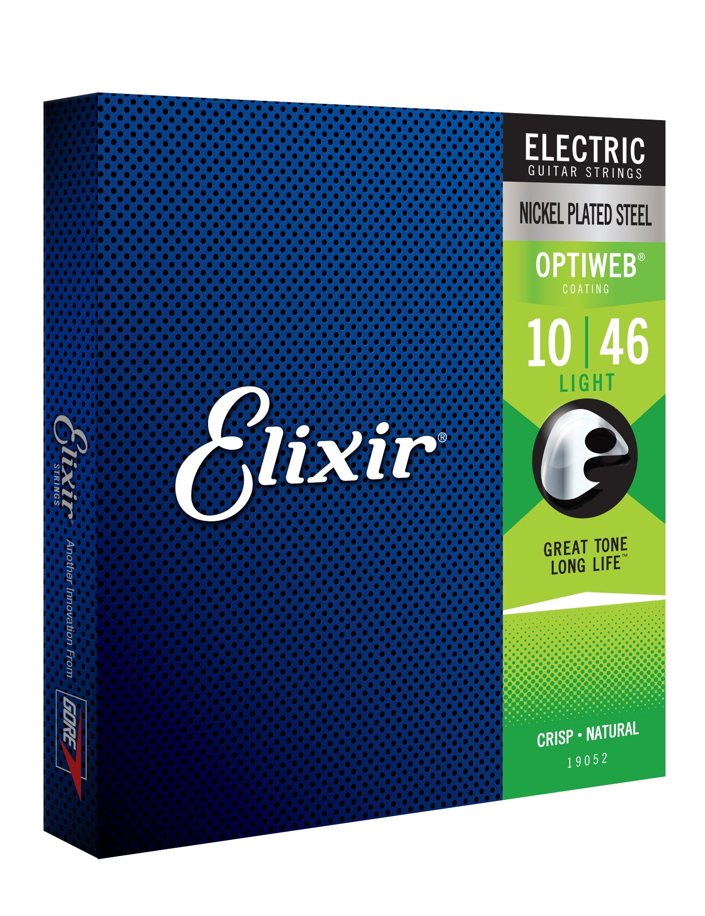 Elixir 19052 Coated Nickel Electric Guitar Strings, Light (.010-.046)