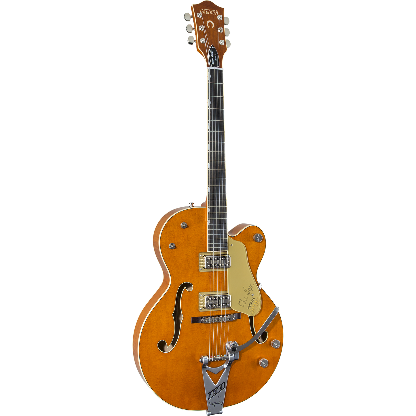 Gretsch G6120T-BSSMK Brian Setzer Signature Nashville® Hollow Body '59 “Smoke” Electric Guitar, Smoke Orange