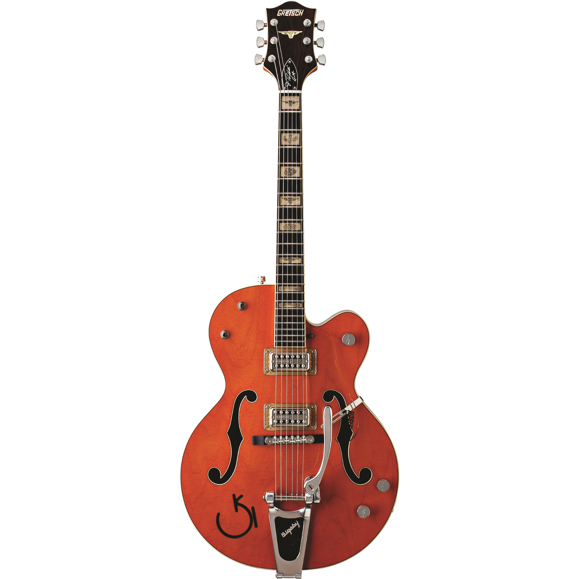 Gretsch G6120RHH Reverend Horton Heat Signature Electric Guitar w/ Bigsby®,  Orange Stain