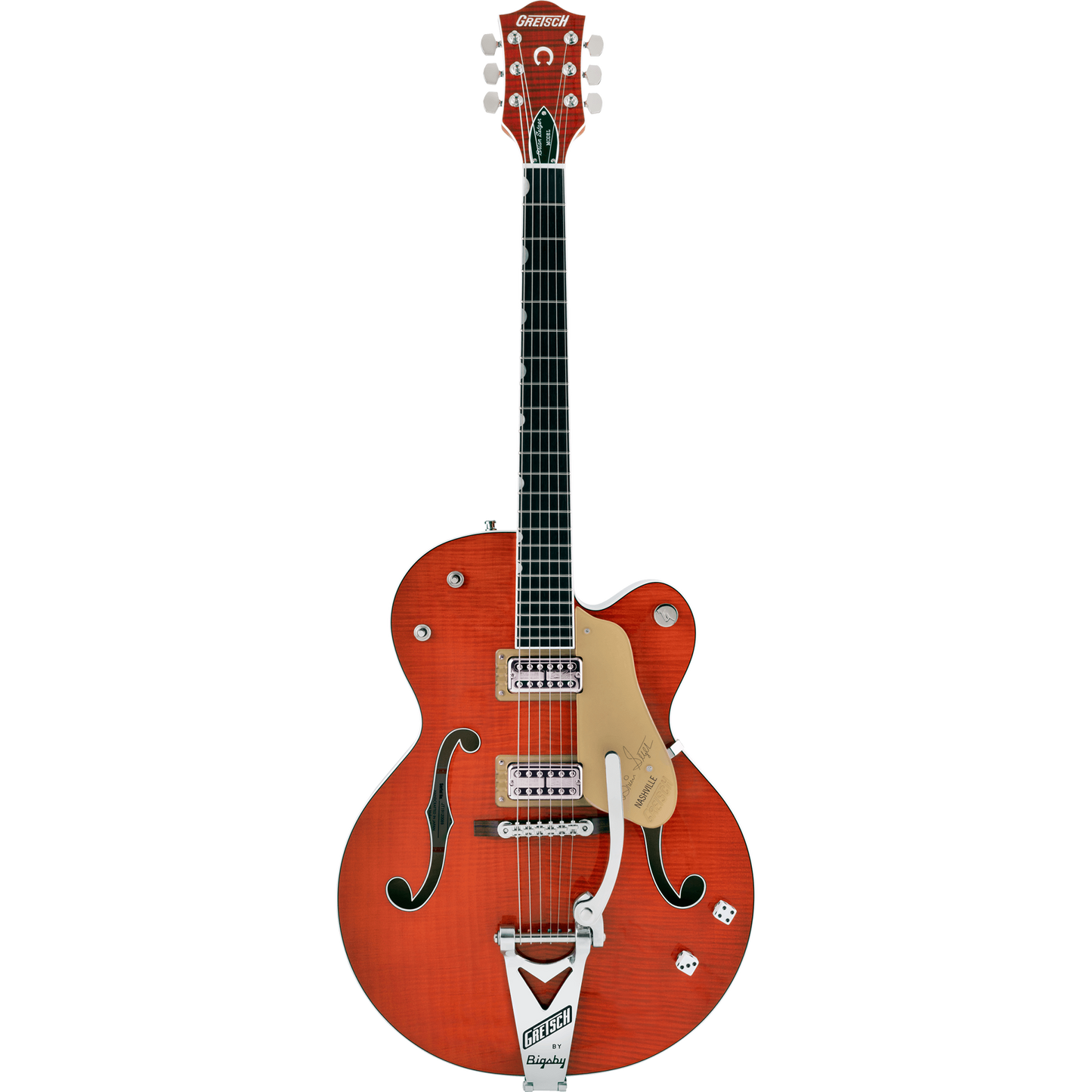 Gretsch G6120TFM-BSNV Brian Setzer Signature Nashville® Electric Guitar w/ Bigsby®, Orange Stain