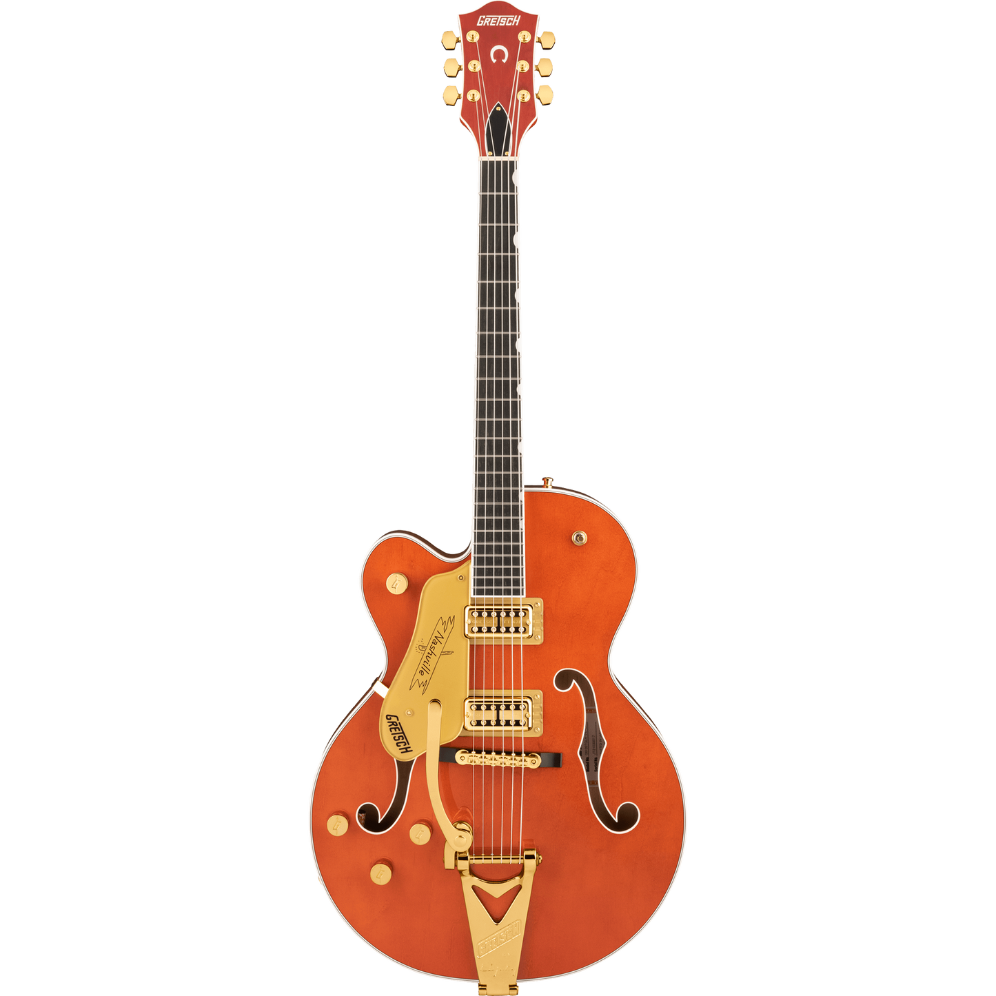 Gretsch G6120TGLH Players Edition Nashville Lefty Electric Guitar Orange Stain