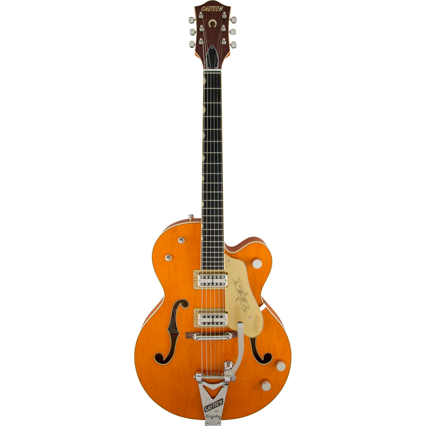 Gretsch G6120T-59 Vintage Select '59 Chet Atkins® Hollow Body Electric Guitar, Vintage Orange Stain Lacquer