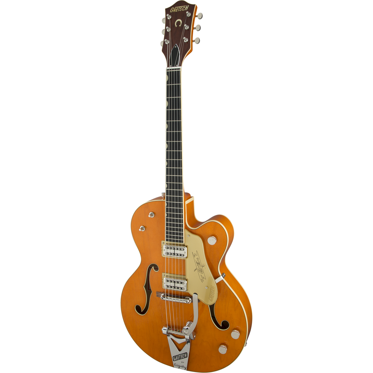 Gretsch G6120T-59 Vintage Select '59 Chet Atkins® Hollow Body Electric Guitar, Vintage Orange Stain Lacquer