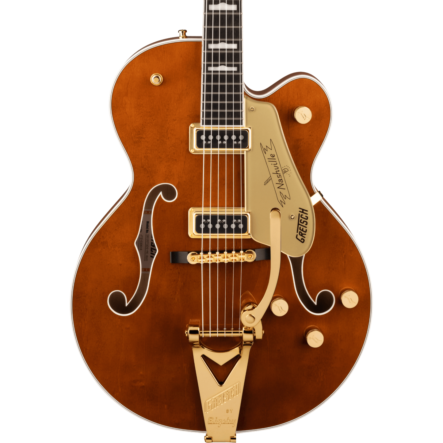 Gretsch G6120TG-DS Players Edition Nashville® Hollow Body DS Electric Guitar, Roundup Orange