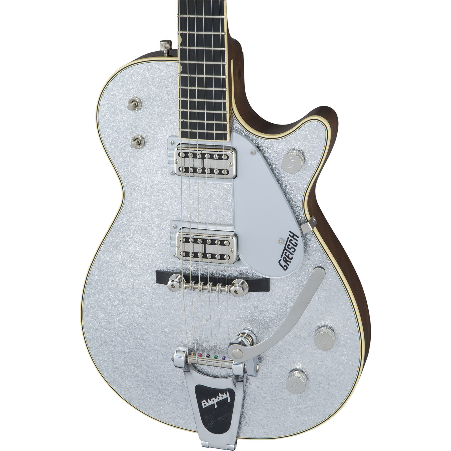 Gretsch G6129T-59 Vintage Select ’59 Silver Jet™ Electric Guitar w/ Bigsby®, TV Jones®, Silver Sparkle