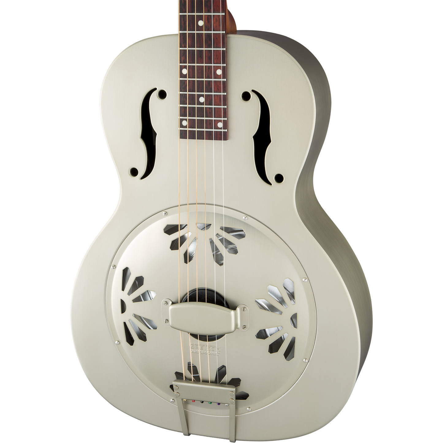 Gretsch G9201 Honey Dipper Round-Neck, Brass Body Biscuit Cone Resonator Guitar, Shed Roof Finish