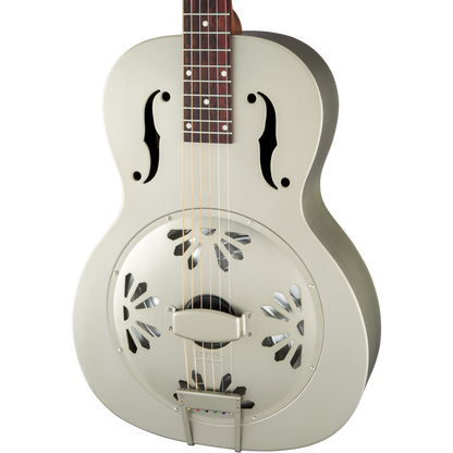 Gretsch G9201 Honey Dipper Round-Neck, Brass Body Biscuit Cone Resonator Guitar, Shed Roof Finish