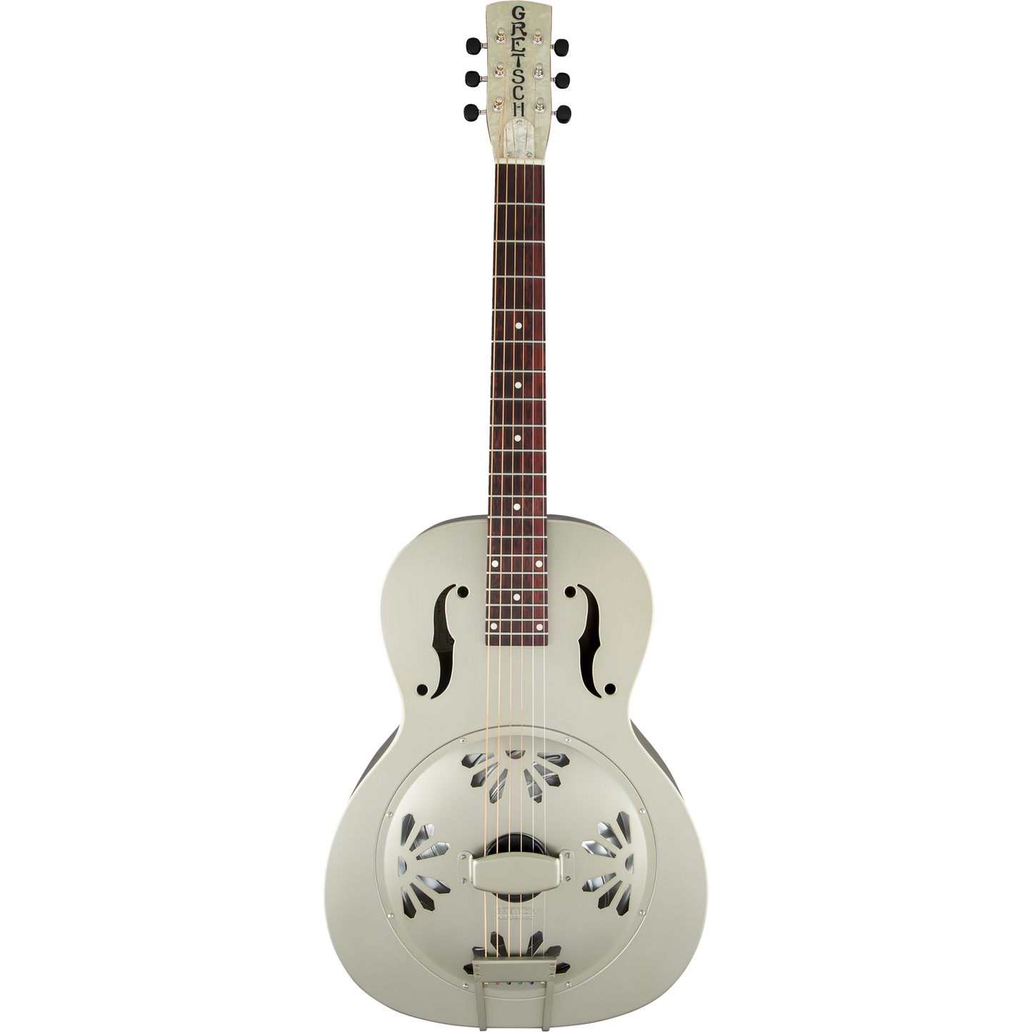 Gretsch G9201 Honey Dipper Round-Neck, Brass Body Biscuit Cone Resonator Guitar, Shed Roof Finish