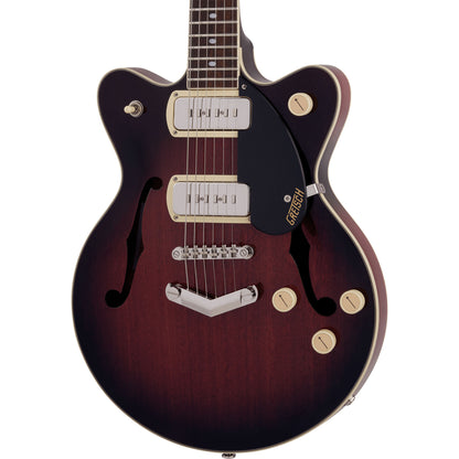 Gretsch G2655-P90 Streamliner™ Center Block Jr. Double-Cut Electric Guitar, Claret Burst