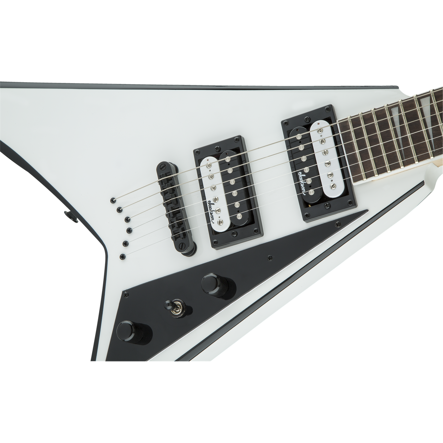 Jackson JS32T Rhoads Electric Guitar - White with Black Bevels