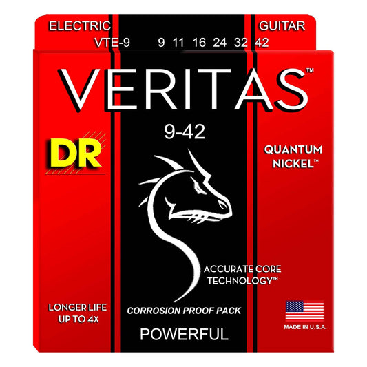 DR Strings VTE-9 VERITAS Electric Guitar String 9-42