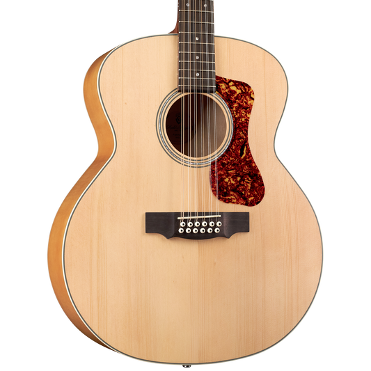 Guild F-2512E 12-String Jumbo Westerly Acoustic Electric Guitar, Maple