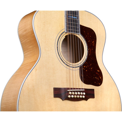 Guild F-512e Maple Blonde USA Acoustic Electric Guitar, Natural