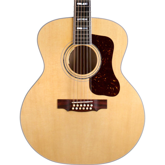 Guild F-512e Maple Blonde USA Acoustic Electric Guitar, Natural