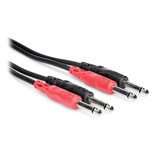 Hosa CPP-201 Dual 1/4"" TS to Dual 1/4"" TS Stereo Interconnect Cable, 3.3ft