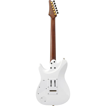 Ibanez LB1WH Lari Basilio Signature Electric Guitar, White w/ Hardshell Case