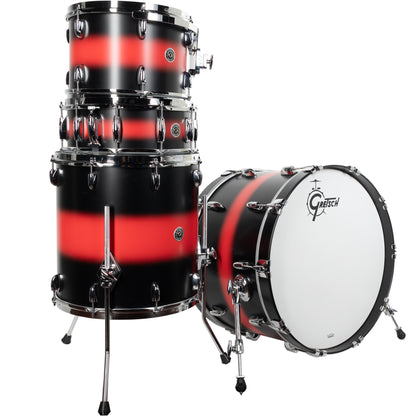 Gretsch Brooklyn Series GB-J484-SRD 4-Piece Bop Kit - Satin Red to Black Duco