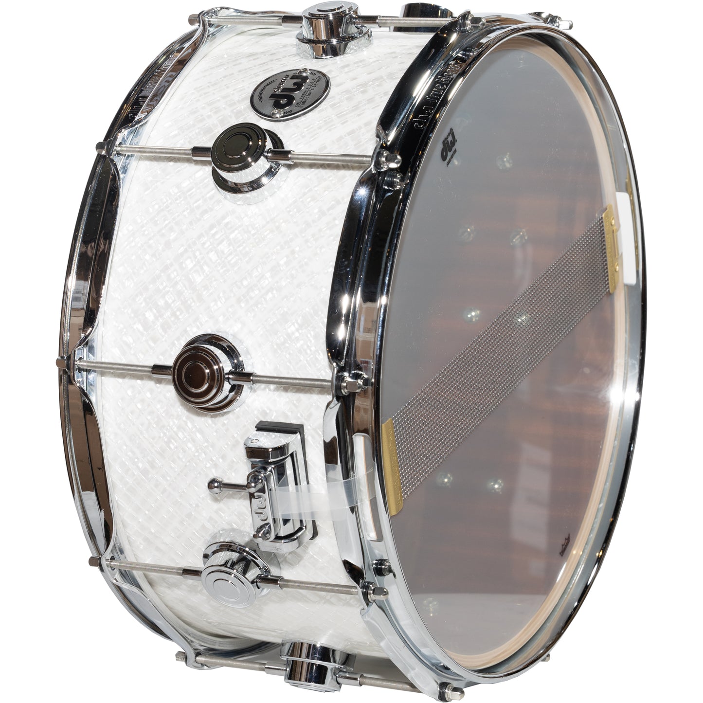 Drum Workshop Collectors Series 6.5x14 Snare Drum - White Crystal