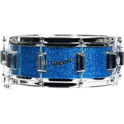 Rogers Model No. 36-BS Dyna-Sonic Beavertail 5x14 Snare Drum - Blue Sparkle