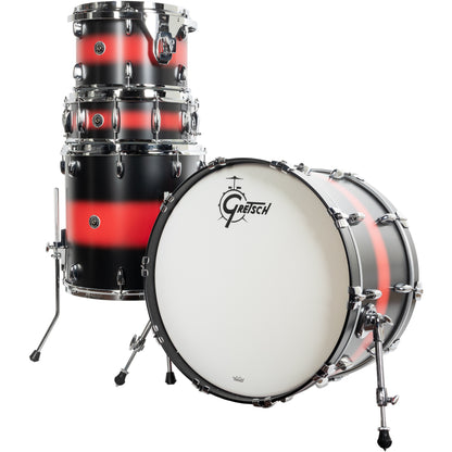 Gretsch Brooklyn Series GB-E404 4-Piece Shell Kit - Satin Red to Black Duco