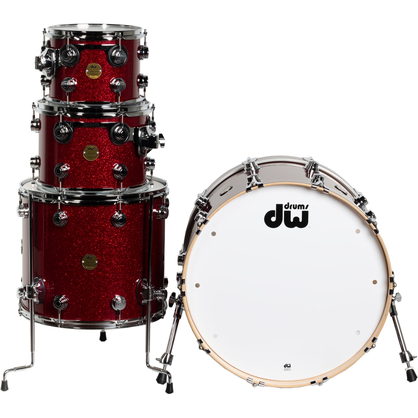 Drum Workshop Collectors Jazz Series 4-Piece Shell Kit - Ruby Glass