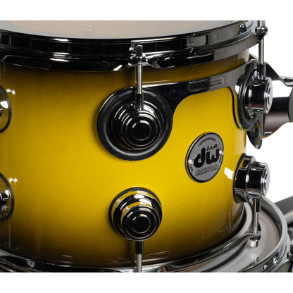 Drum Workshop Collectors Series 4-Piece Shell Kit - Yellow to Black Gloss