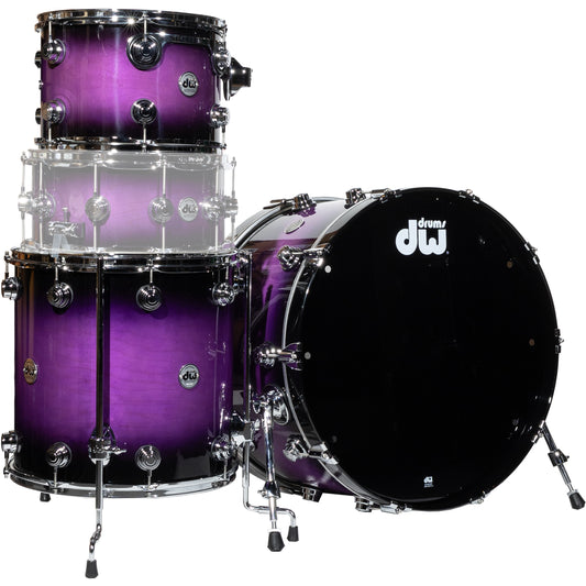 Drum Workshop Collectors Series 3-Piece Shell Kit - Ultra Violet Duco to Black