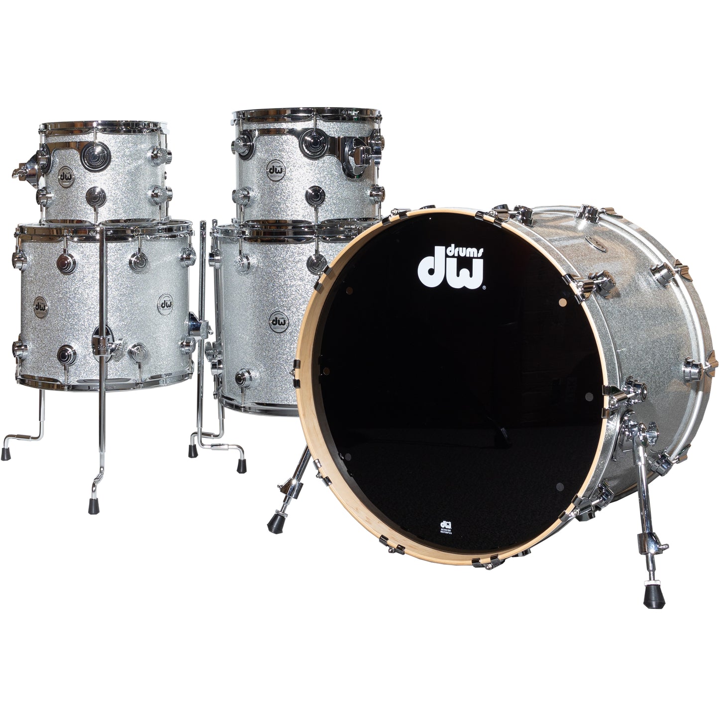 Drum Workshop Collectors Series 5-Piece Shell Kit - Silver Sparkle