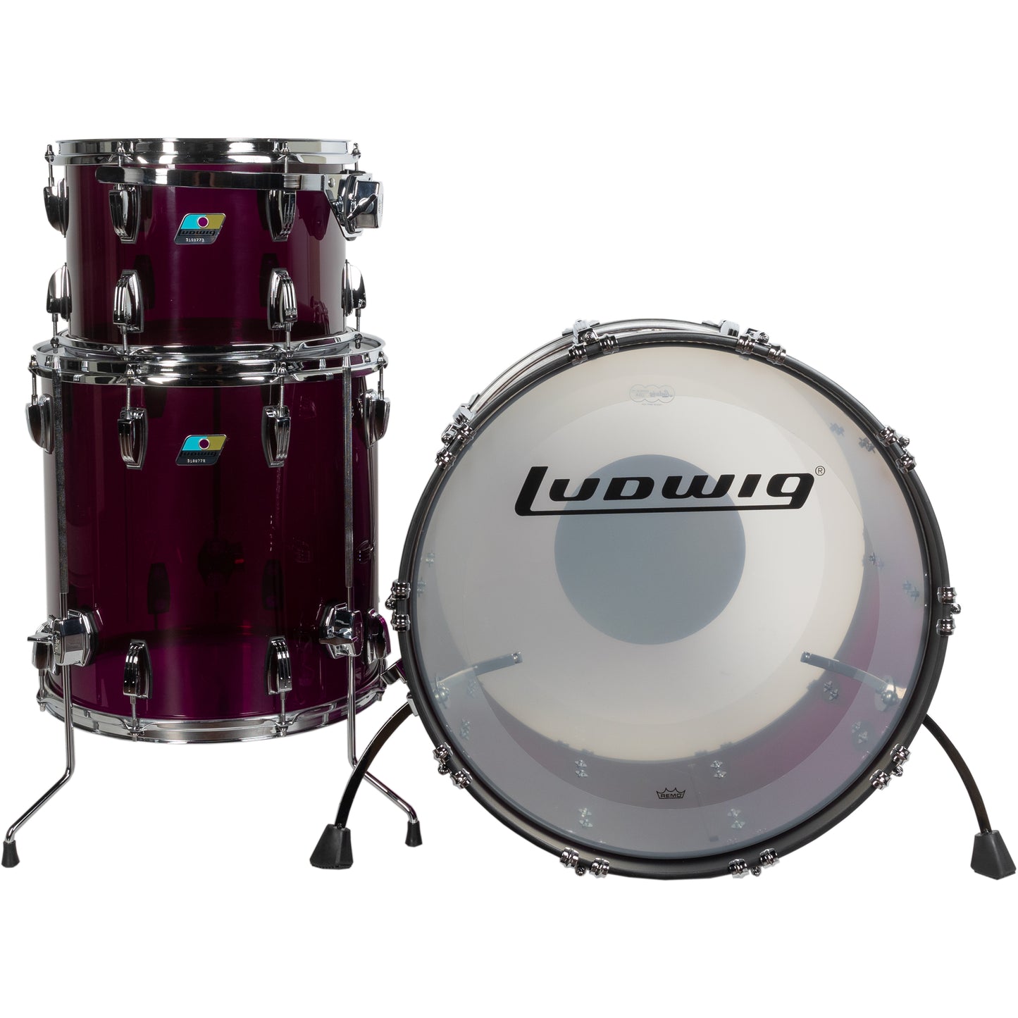 Ludwig Limited Edition Vistalite 3-Piece Shell Kit - Purple