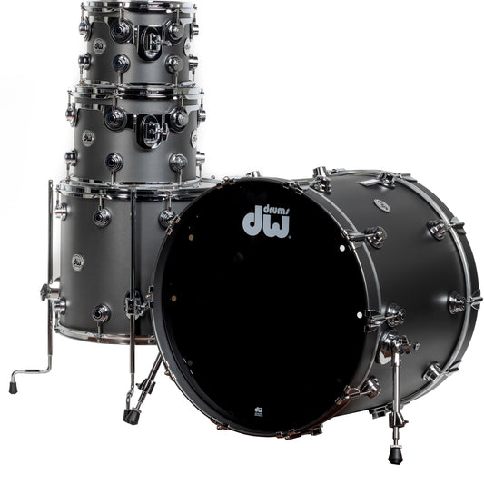 Drum Workshop Collectors Series 4-Piece Shell Kit - Gun Metal Hard Satin