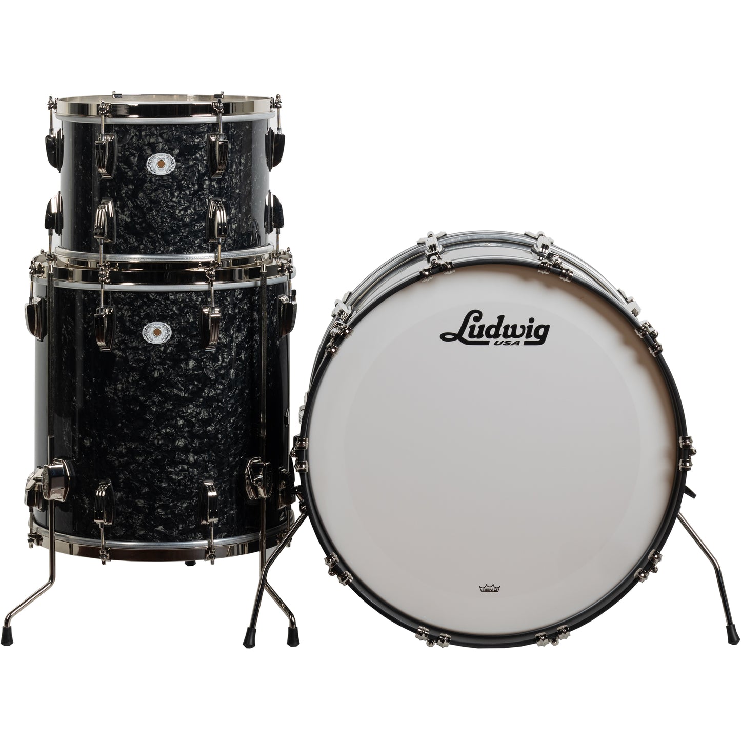 Ludwig Classic Maple Limited Edition 3-Piece Shell Kit - Ebony Pearl