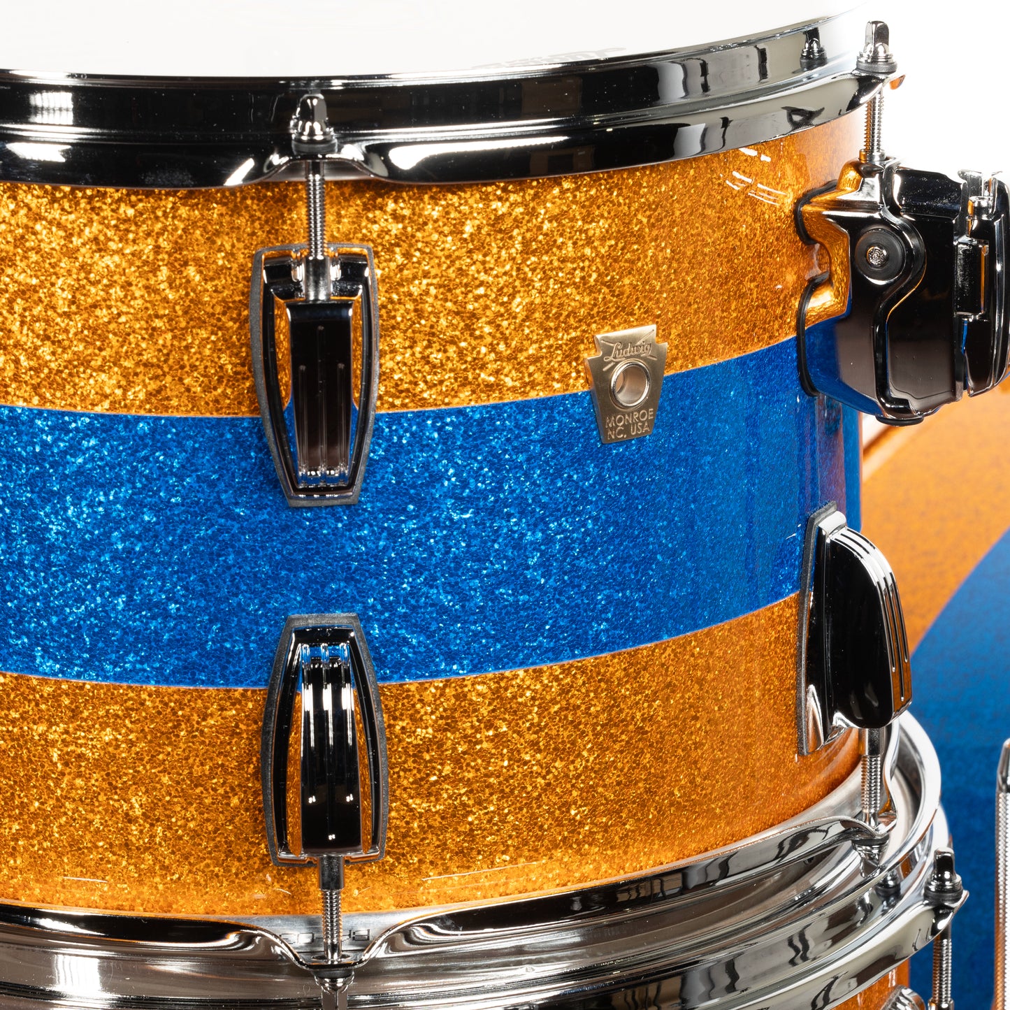 Ludwig Classic Maple Limited Edition 3-Piece Shell Kit - Blue Gold Blue Sparkle