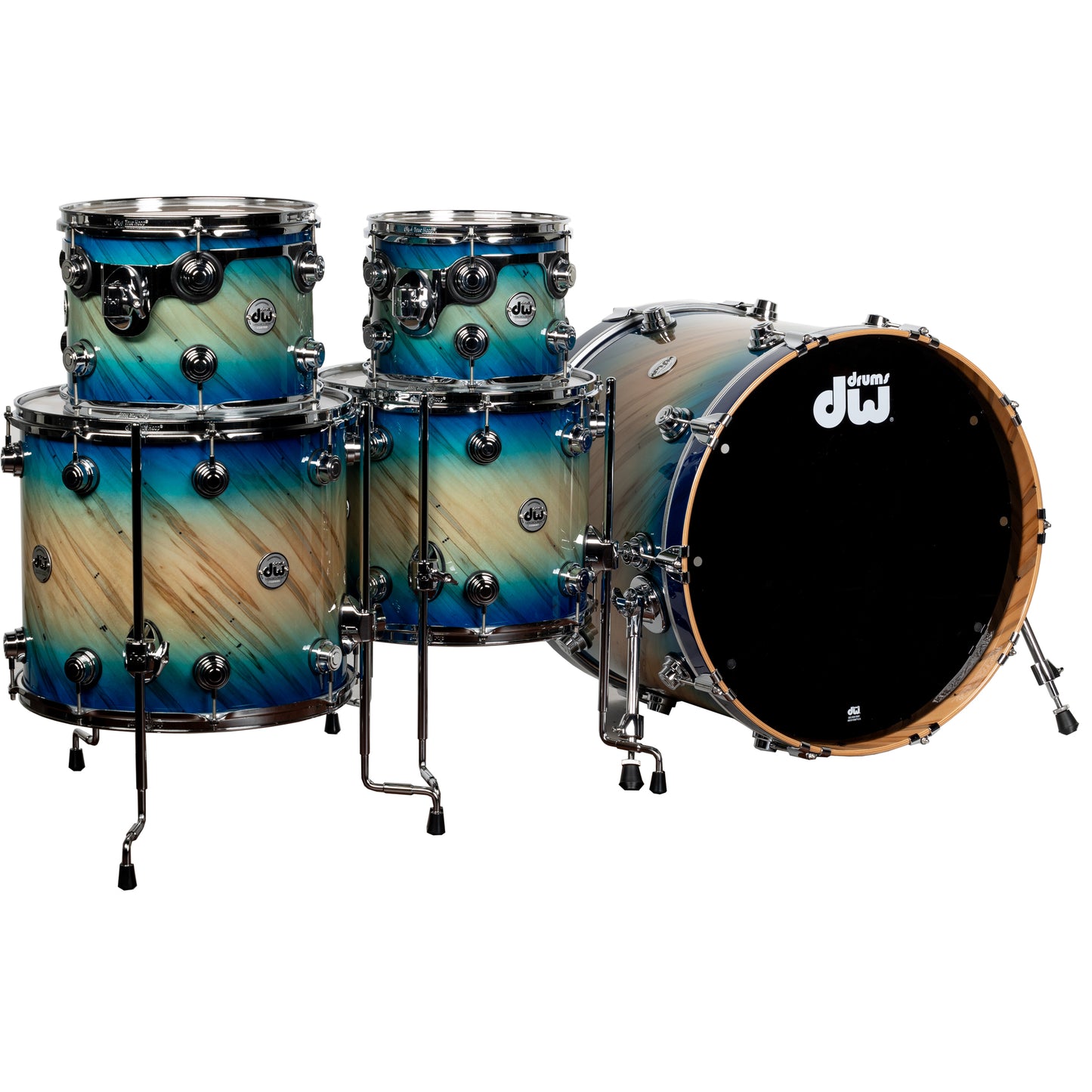 DW Collectors Series 5-Piece Shell Kit - Carl Allen Burst/Twisted Mineral Maple