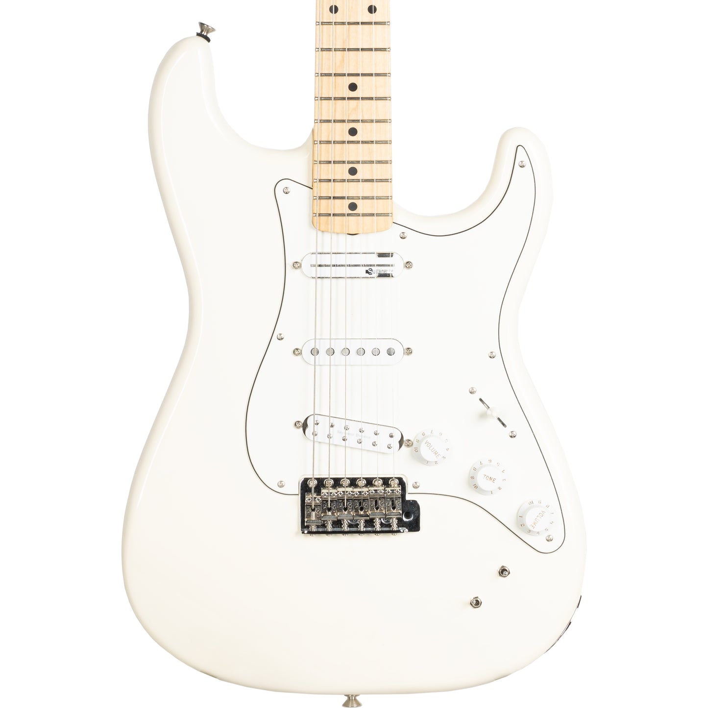 Fender EOB Sustainer Stratocaster Electric Guitar - Olympic White