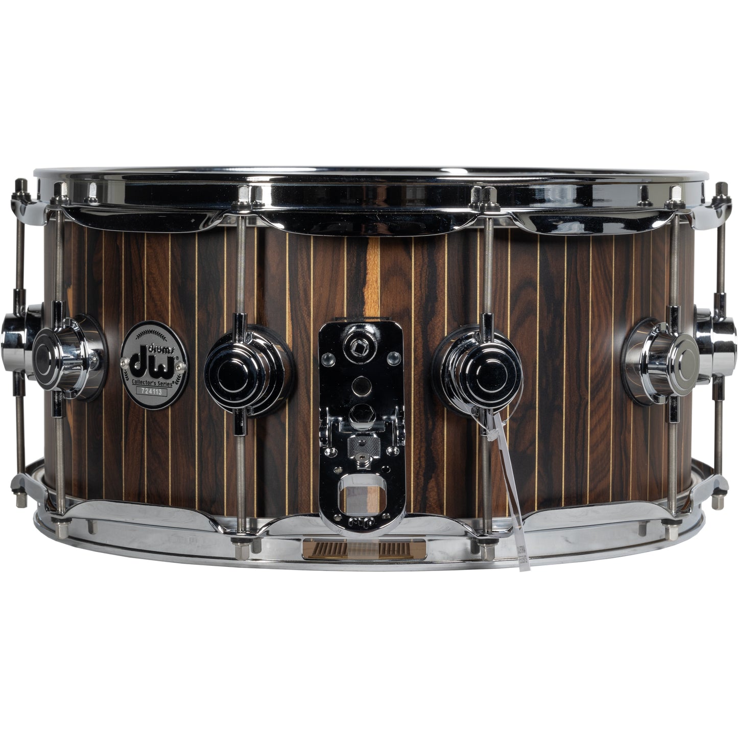 Drum Workshop Collectors Series 6.5x14 Snare Drum - Brass Pinstripe Ziricote