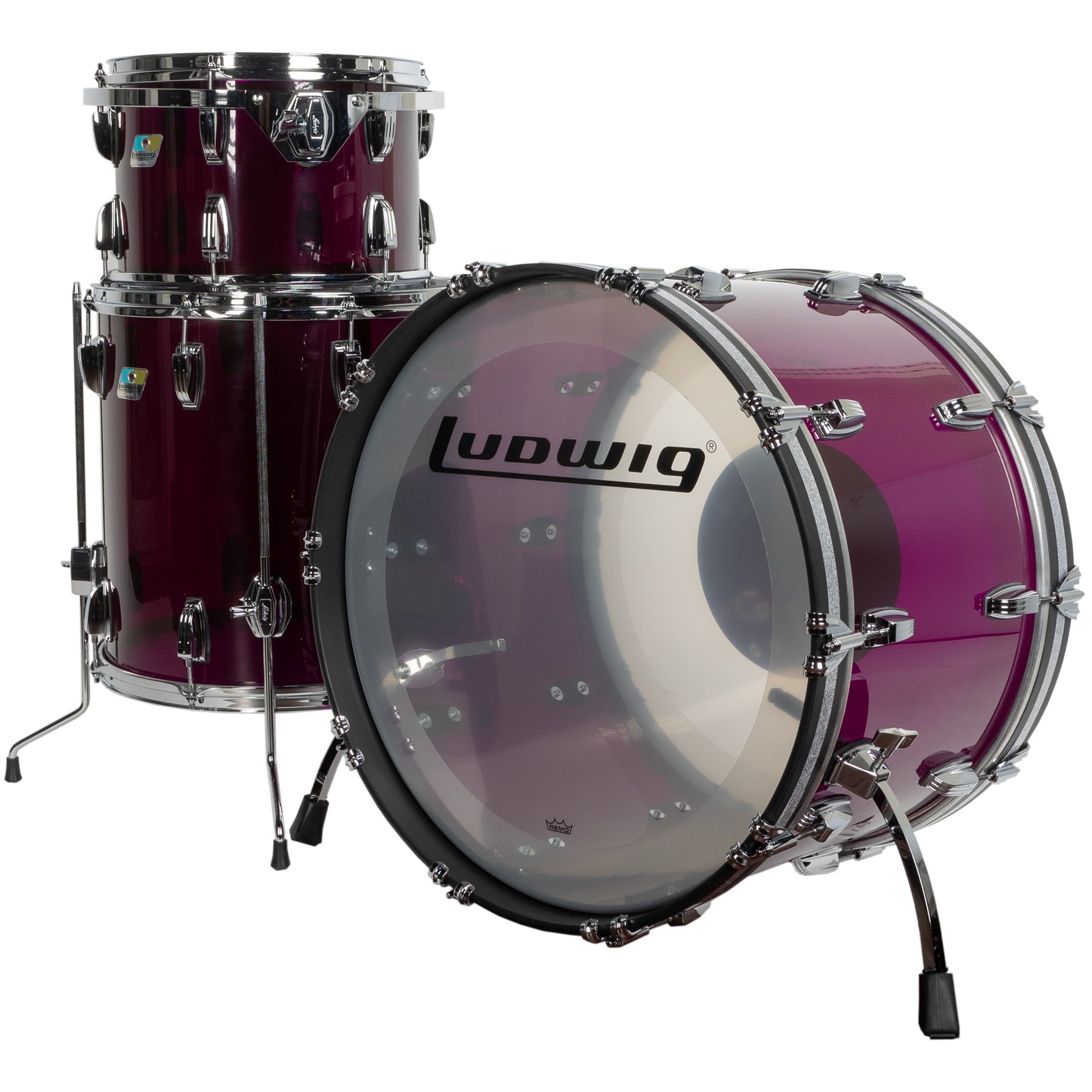 Ludwig Limited Edition Vistalite 3-Piece Shell Kit - Purple