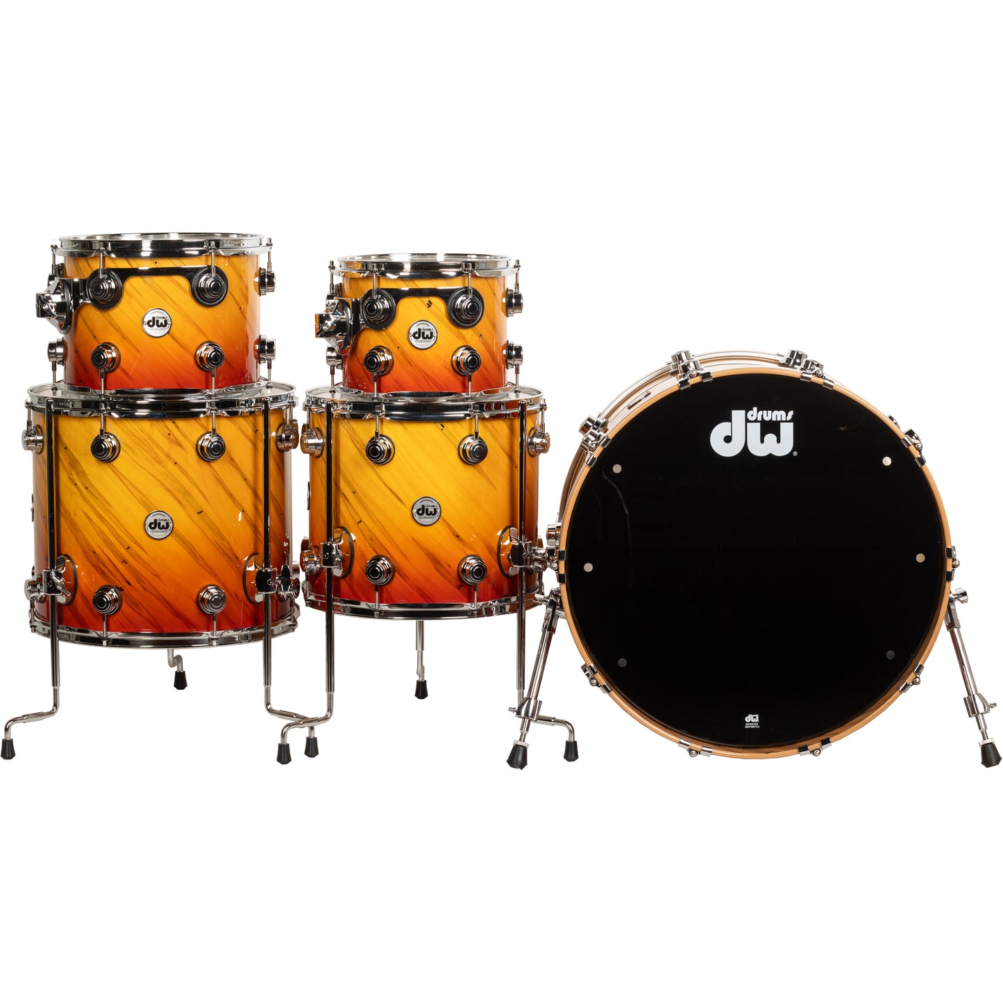 DW Collectors Series 5-Piece Shell Kit - Classic Fade Over Twisted Mineral Maple