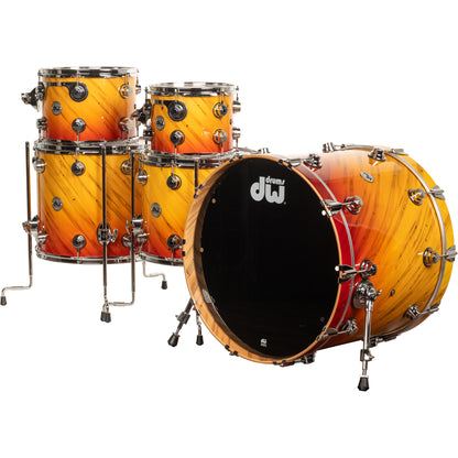 DW Collectors Series 5-Piece Shell Kit - Classic Fade Over Twisted Mineral Maple