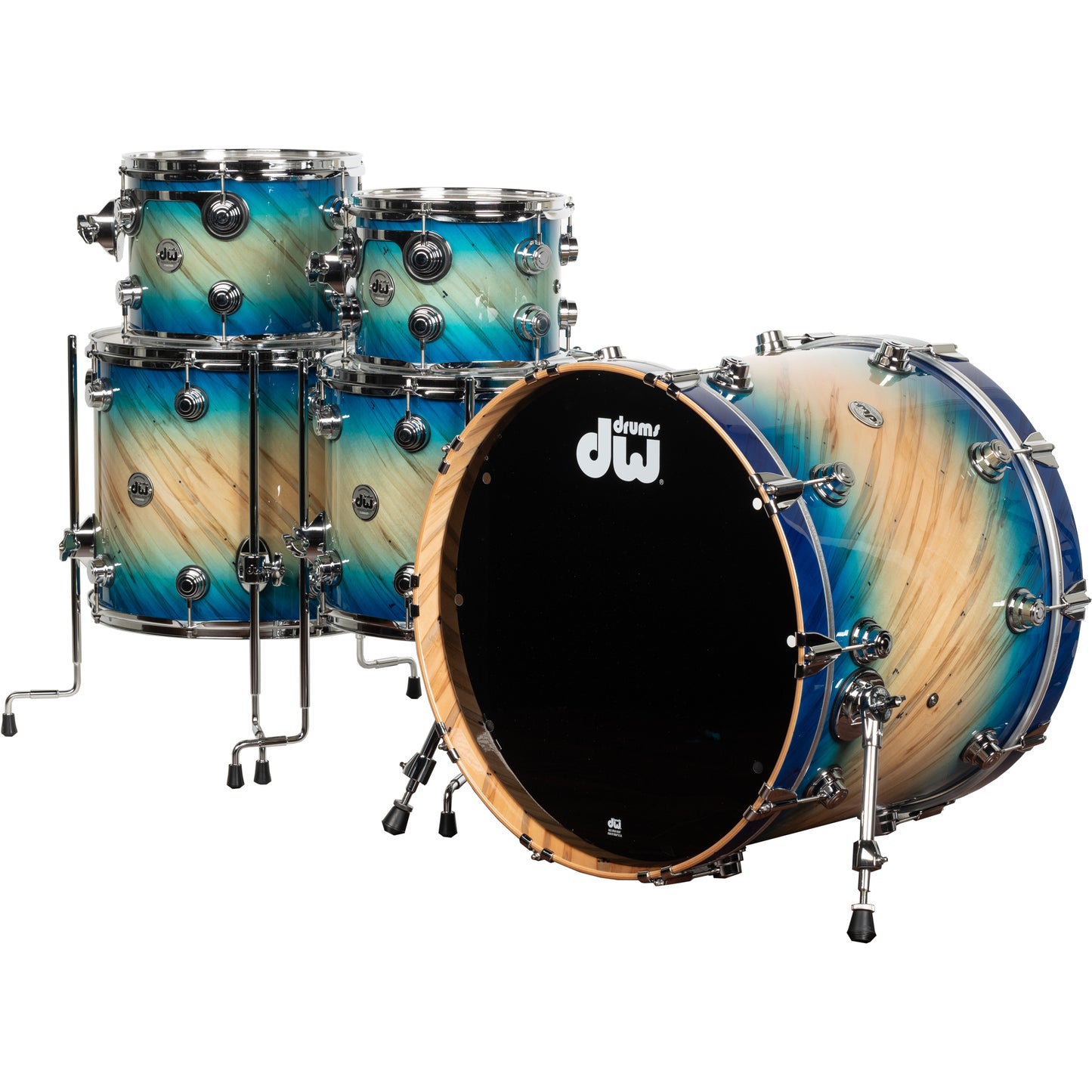 DW Collectors Series 5-Piece Shell Kit - Carl Allen Burst/Twisted Mineral Maple