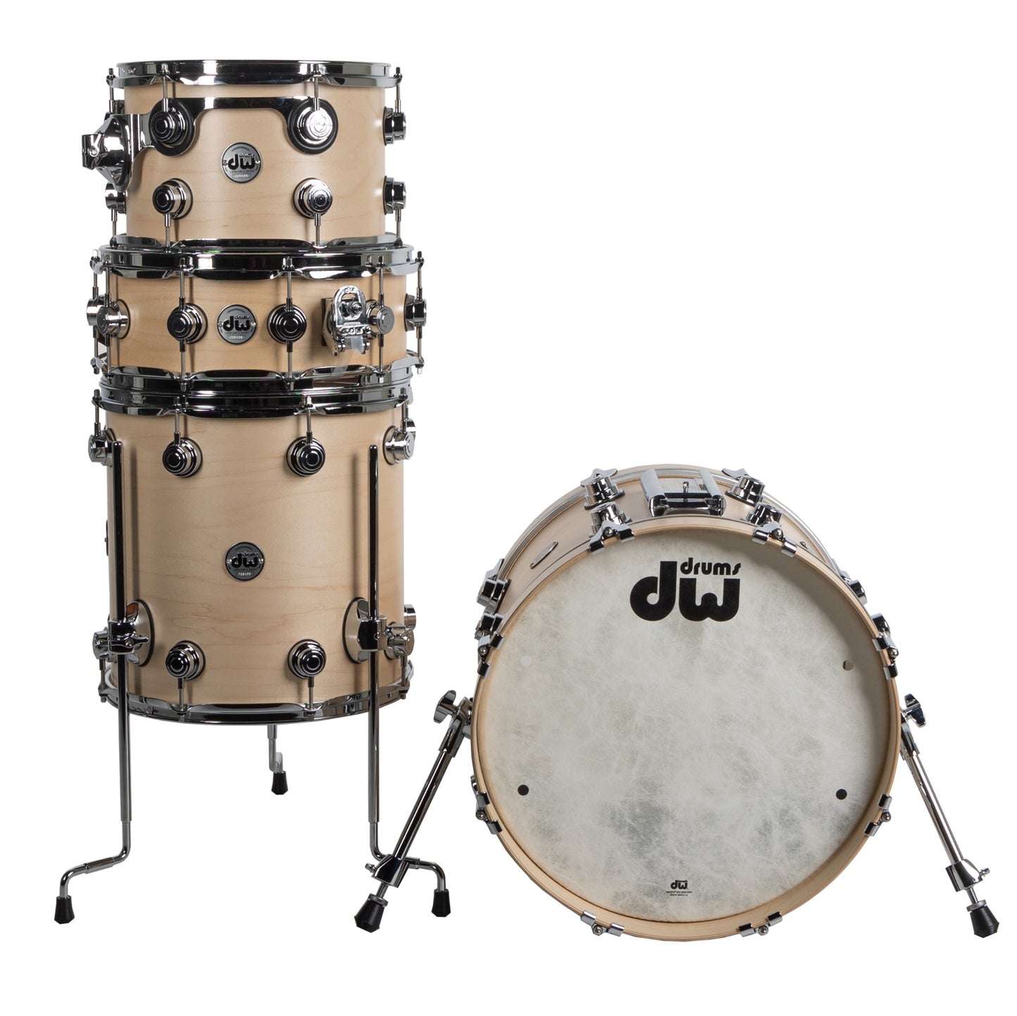 Drum Workshop Collectors Series 4-Piece Bop Shell Kit - Satin Natural