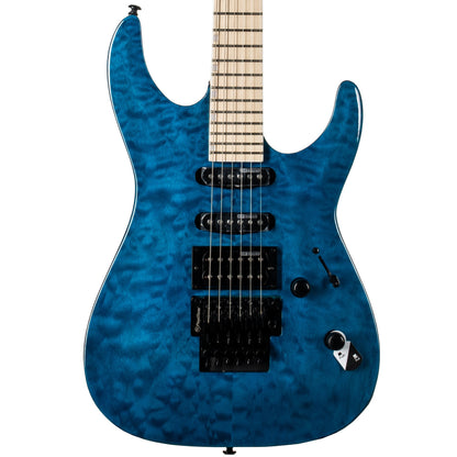 ESP LTD MH-203QM Quilted Maple Electric Guitar, See Thru Blue