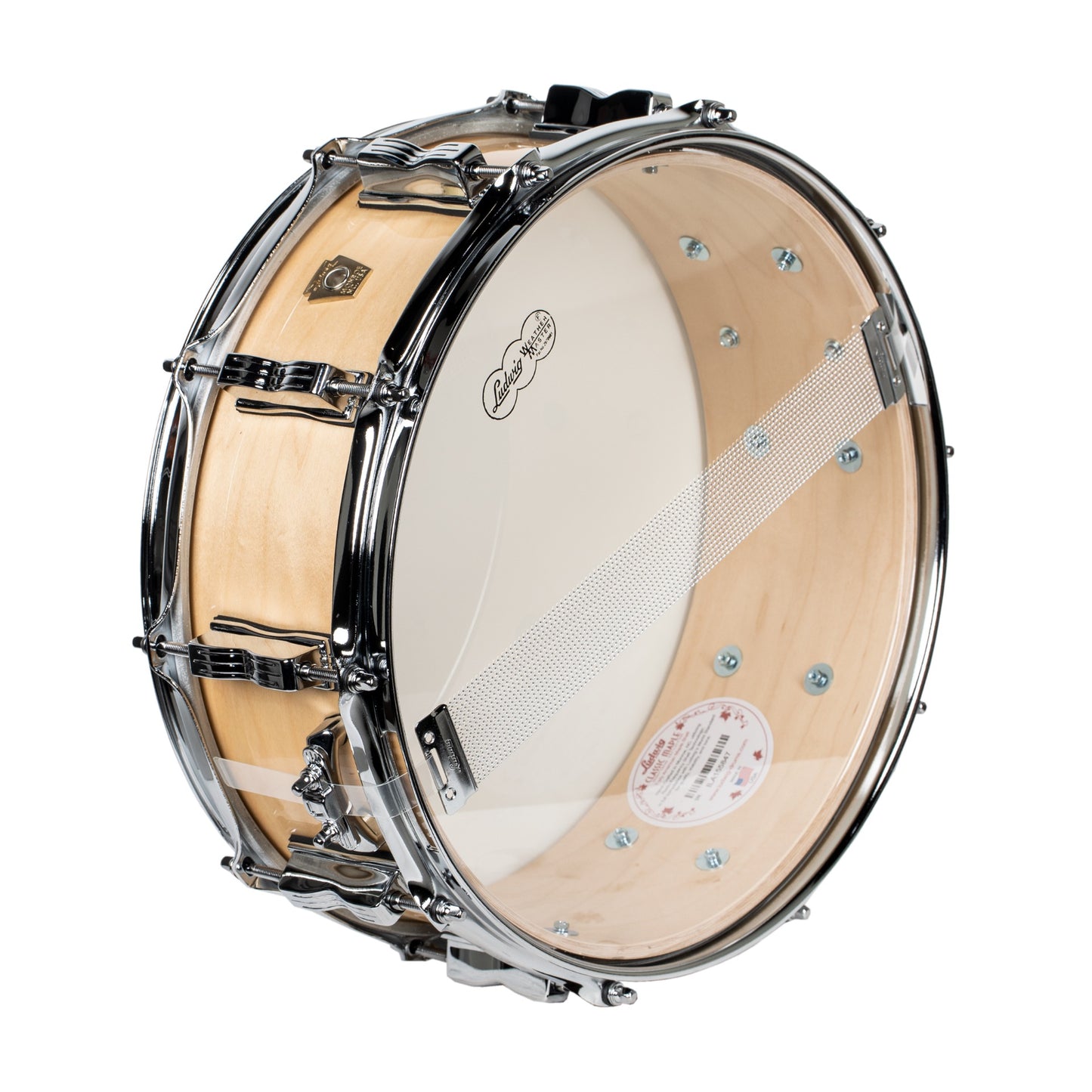 Ludwig LS401XX0N Classic Maple 5x14 Snare Drum - Satin Natural