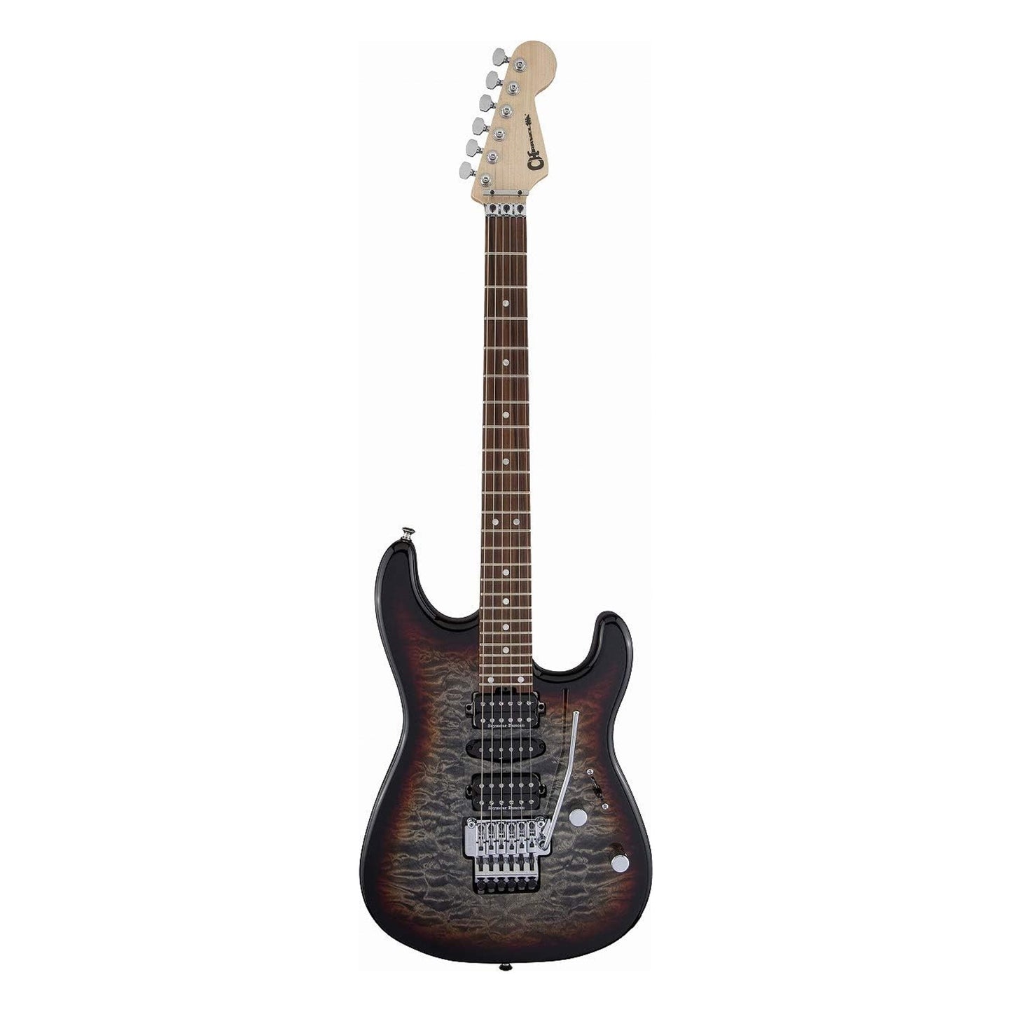 Charvel MJ San Dimas Style 1 HSH FR PF QM Electric Guitar - Midnight Glow