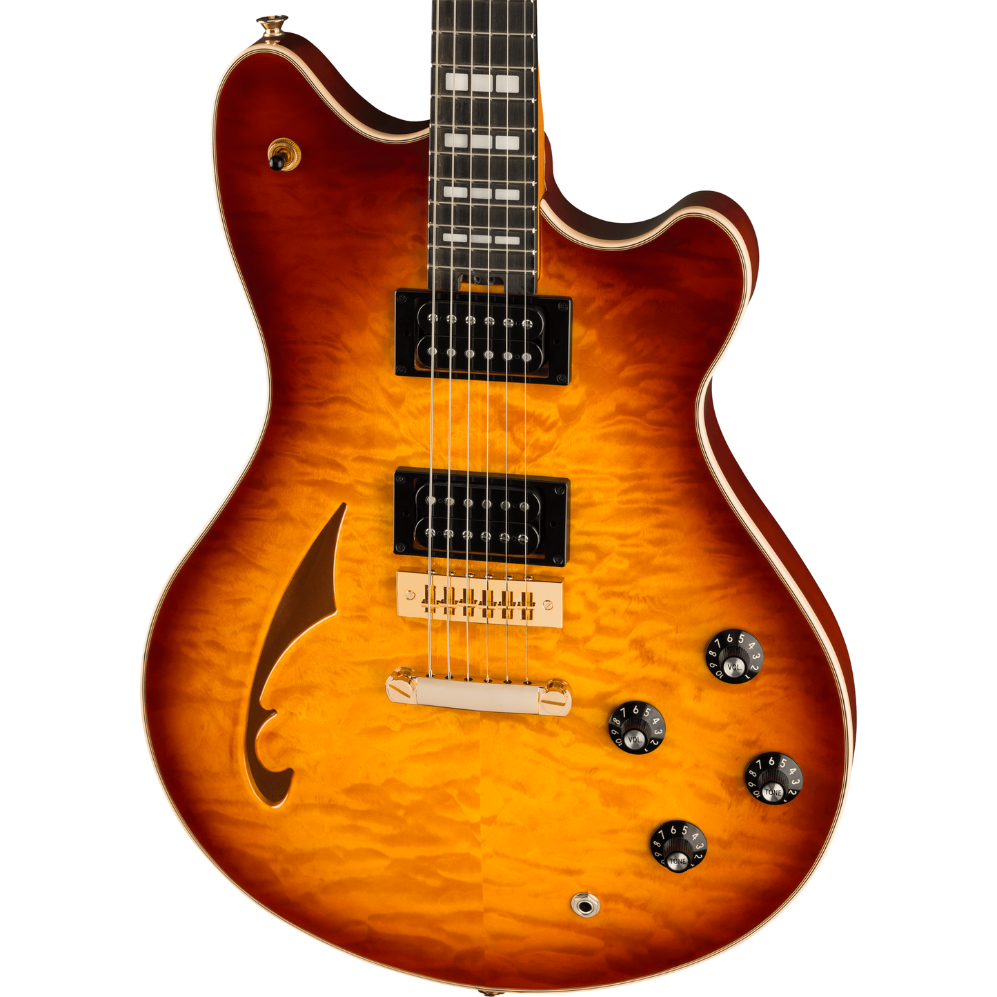 EVH SA-126 Special, QM Semi-Hollow Electric Guitar - Tobacco Sunburst