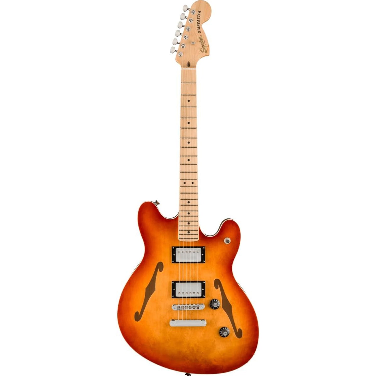 Squier Affinity Series Starcaster Deluxe Semi-Hollowbody - Maple Fingerboard, Sienna Sunburst