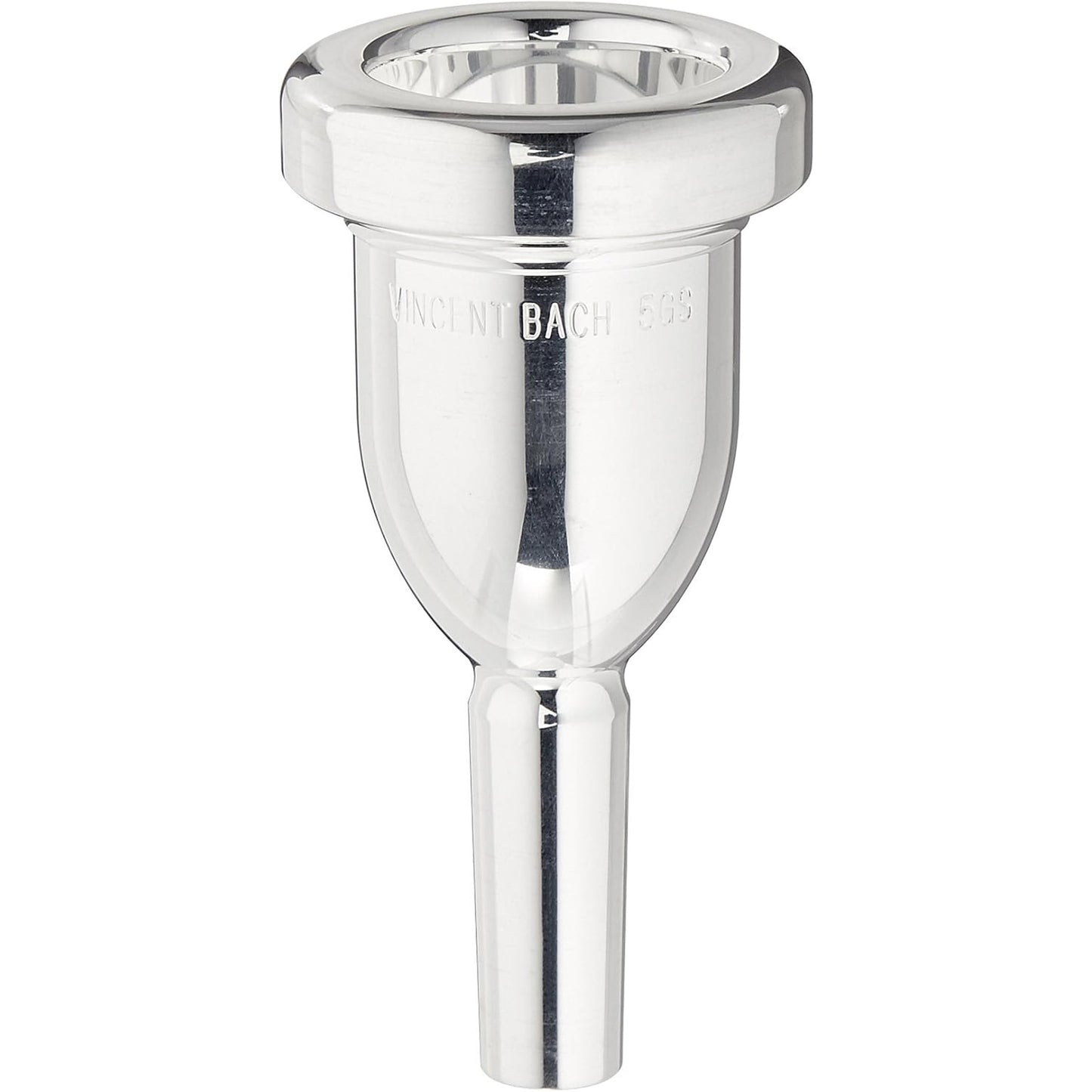 BACH MEGATONE 5g Small Shank -Silver Plated Trombone Mouthpiece